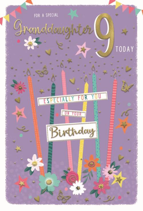 ICG Granddaughter 9th Birthday Card