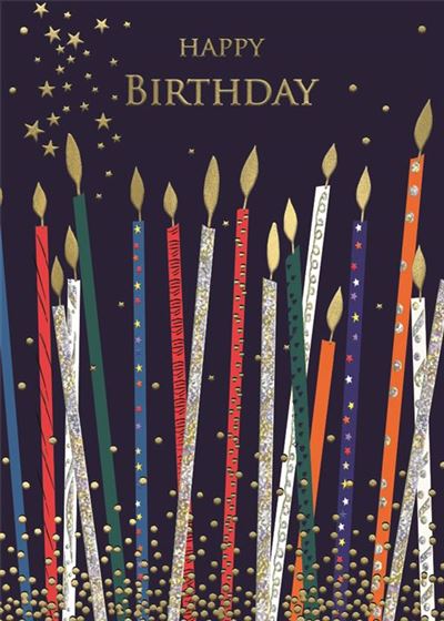 ICG Tall Candle Set Birthday Card