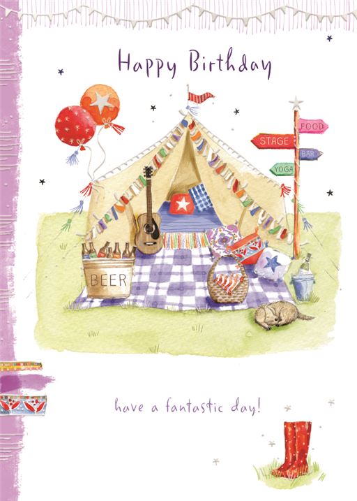 ICG Off The Grid Festival Yurt Birthday Card*