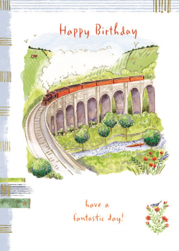 ICG Off The Grid Steam Train Birthday Card*
