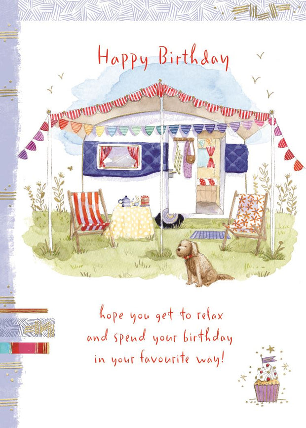 ICG Off The Grid Caravan Birthday Card*