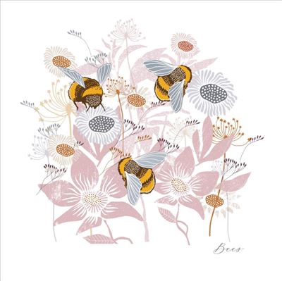 Nigel Quiney Bees Woodland Nature Blank Card*