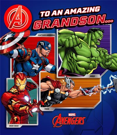 Carlton Cards Avengers Grandson Birthday Card
