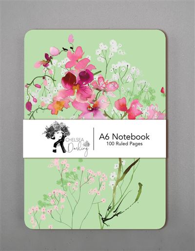 Nigel Quiney Orchid Chelsea Darling A6 Lined Notebook