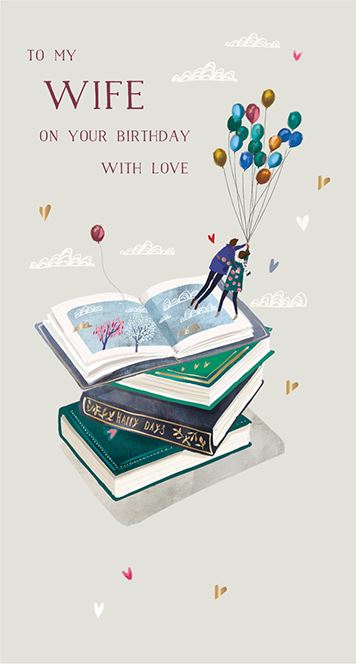 Ling Designs Wife Book Lover Birthday Card*