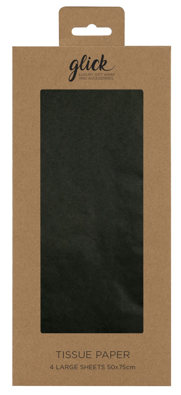 Glick Black Tissue Paper 4 Sheets