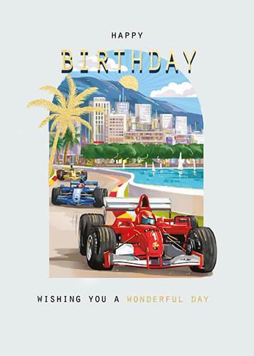 Ling Design Formula 1 Birthday Card*