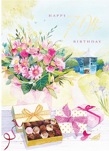 Ling Designs 70th Birthday Card