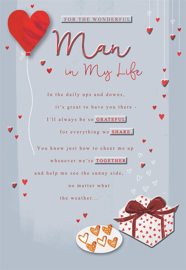 Hallmark Man in My Life Valentine's Day Card