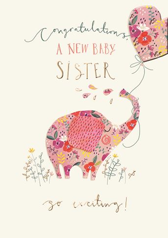 Ling Design Congratulations On Your New Baby Sister Card