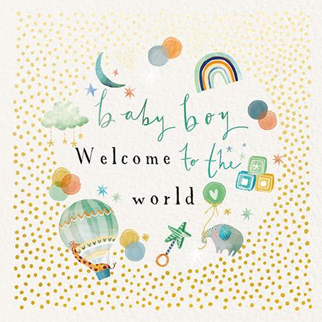 Ling Design New Baby Boy Card