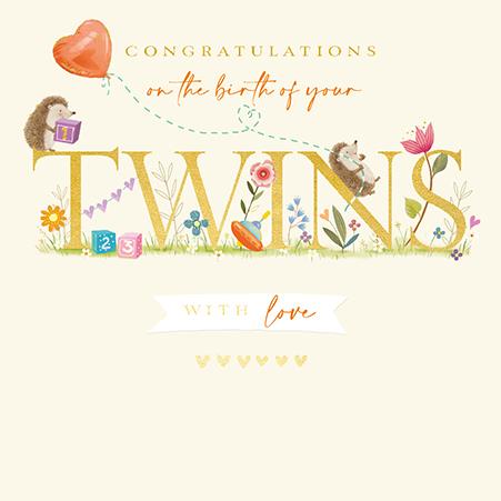 Ling Design Birth of Twins Card