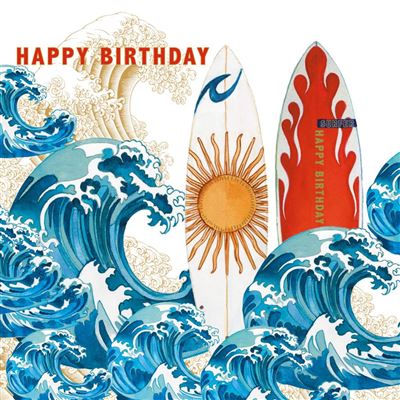 Nigel Quiney Surfing Birthday Card*