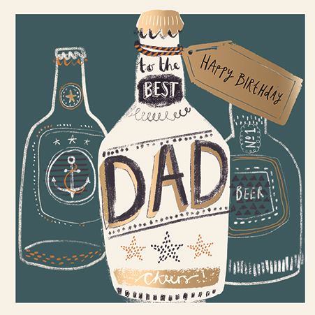 Ling Design Dad Bottles of Beer Birthday Card*