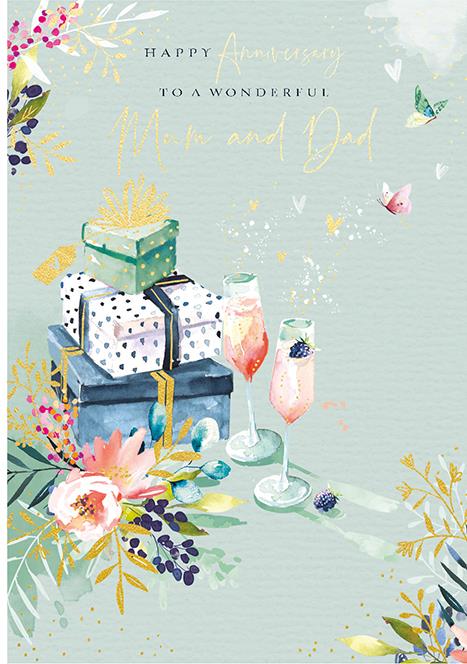 Ling Design Mum & Dad Anniversary Card*