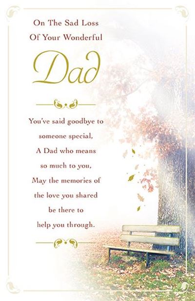 Grass Roots Loss Of Your Dad Sympathy Card*