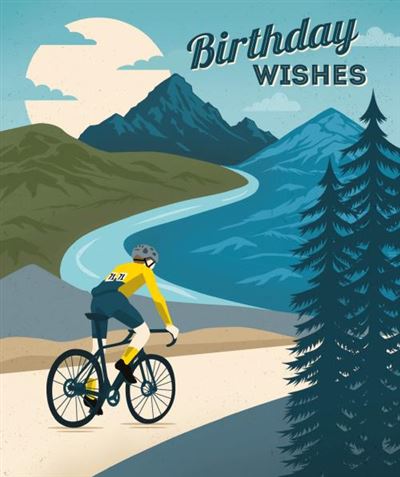 Nigel Quiney Mountain Biking Birthday Card*