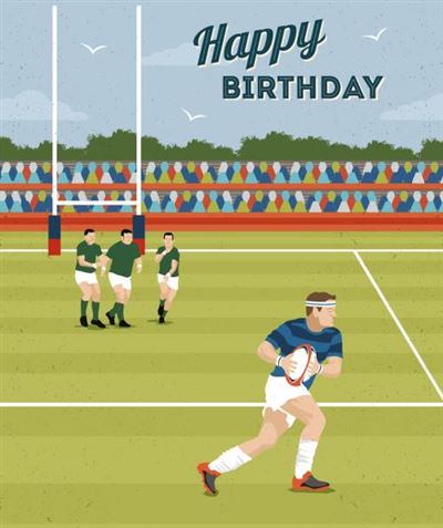 Nigel Quiney Rugby Birthday Card*