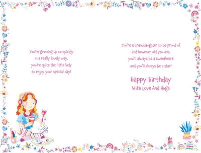 Grass Roots Granddaughter Birthday Card*