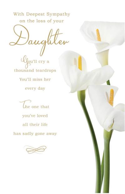 Grass Roots Sympathy Loss of Daughter Card*
