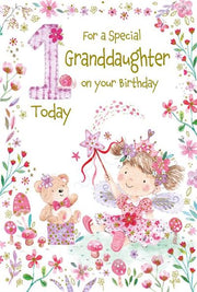 Grass Roots Granddaughter 1st Birthday Card