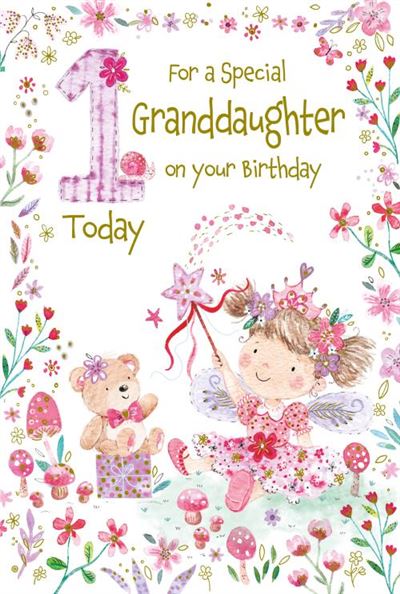 Grass Roots Granddaughter 1st Birthday Card