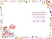 Grass Roots Great Granddaughter 6th Birthday Card