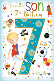 Grass Roots Son 7th Birthday Card