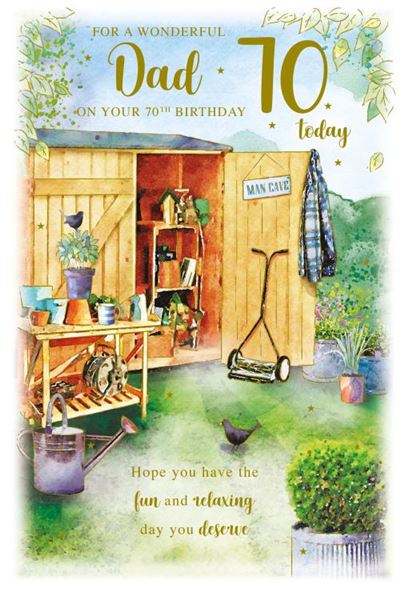 Grass Roots Dad 70th Birthday Card*