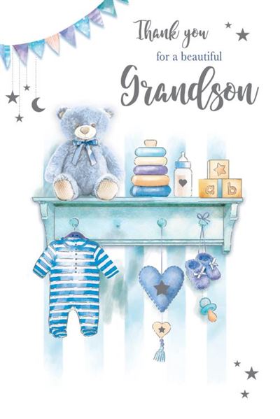 Grass Roots Thank You For a Grandson Card