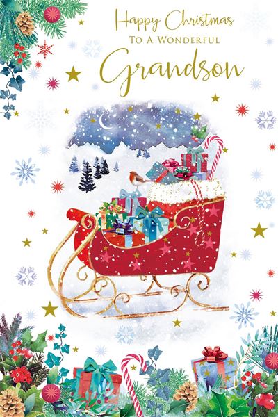 Grassroots Grandson Christmas Card**