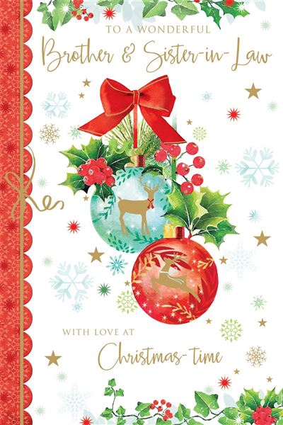 Grassroots Brother & Sister in Law Christmas Card**