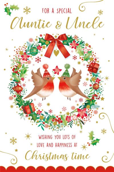 Grassroots Auntie & Uncle Christmas Card**