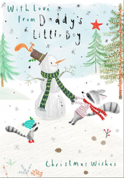 Hallmark Daddy From Your Little Boy Christmas Card**