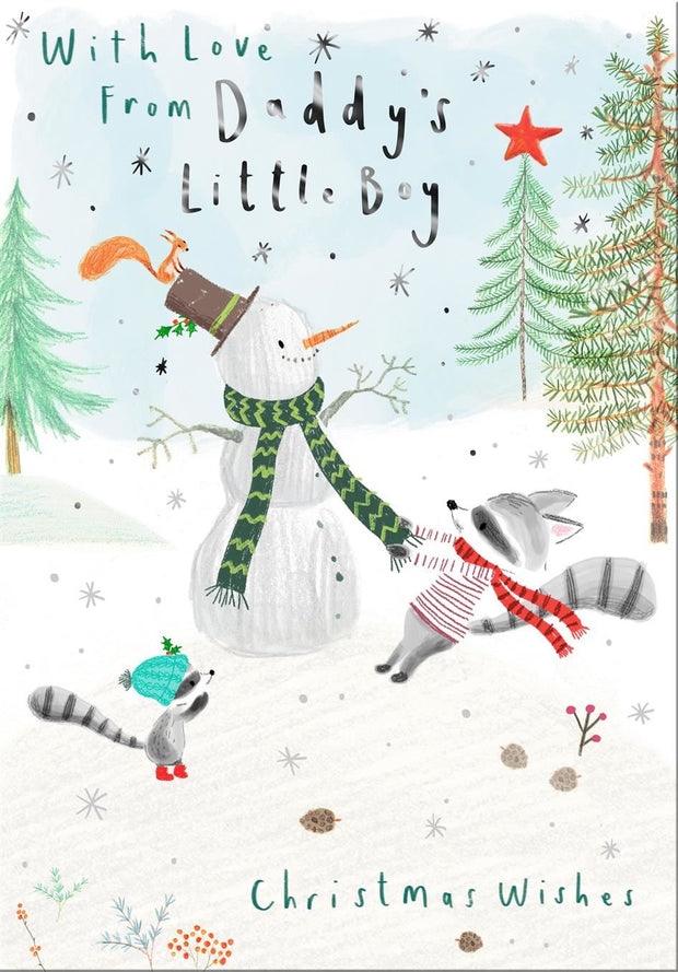 Hallmark Daddy From Your Little Boy Christmas Card**