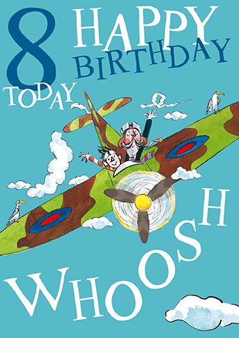 Paper House David Williams Grandpa's Great Escape 8th Birthday Card*
