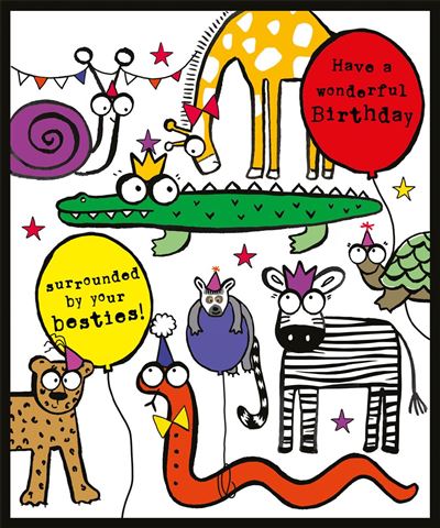 Nigel Quiney Doodle Surrounded By Your Besties Birthday Card*