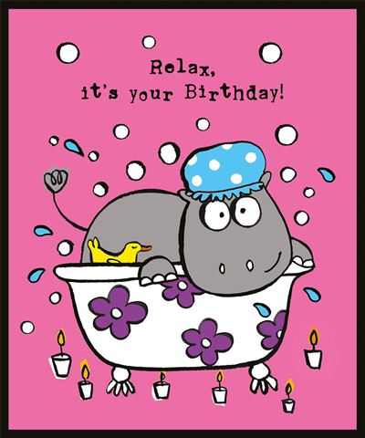 Nigel Quiney Doodle Hippo Birthday Card*