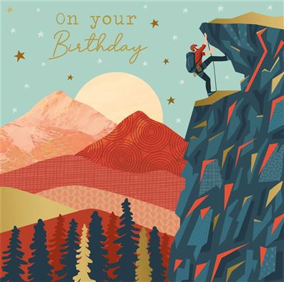 Nigel Quiney Vibez Rock Climber Collage Birthday Card*