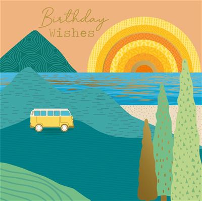 Nigel Quiney Vibez Campervan  Collage Birthday Card*
