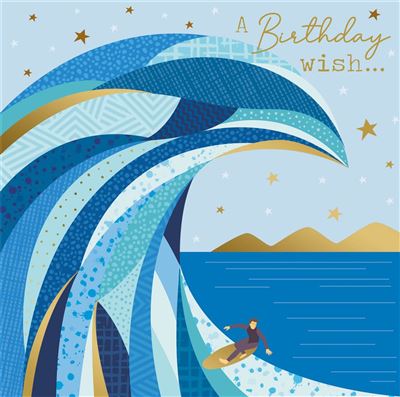 Nigel Quiney Vibez Surfer Collage Birthday Card*