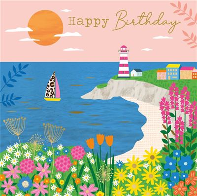 Nigel Quiney Vibez Coastal Collage Birthday Card*