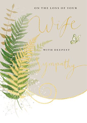 Ling Design Sympathy Loss of Wife Card*