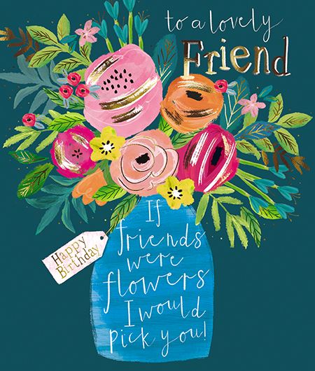Paper House Floral Friend Birthday Card*