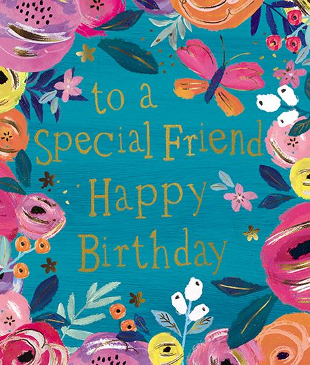 Paper House Floral Friend Birthday Card*