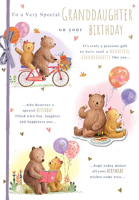 Ling Designs Granddaughter Birthday Card*