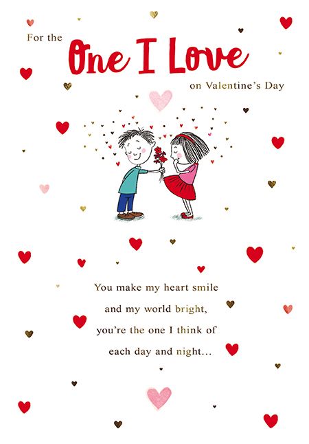 Ling Design One I Love Valentine's Day Card