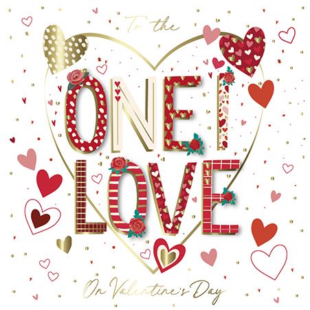 Ling Design One I Love Valentine's Day Card