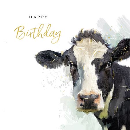 Ling Design Friesian Cow Birthday Card*