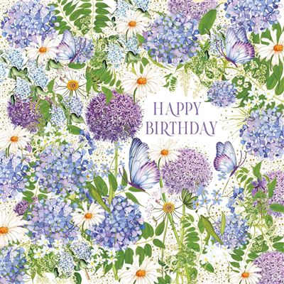 Nigel Quiney Pizazz HYDRANGEA/ALLIUMS Birthday Card*